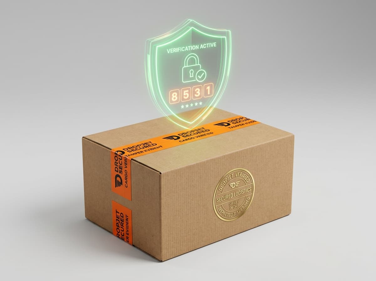 DropJet 4-Digit Secure Delivery OTP & Safe Cargo